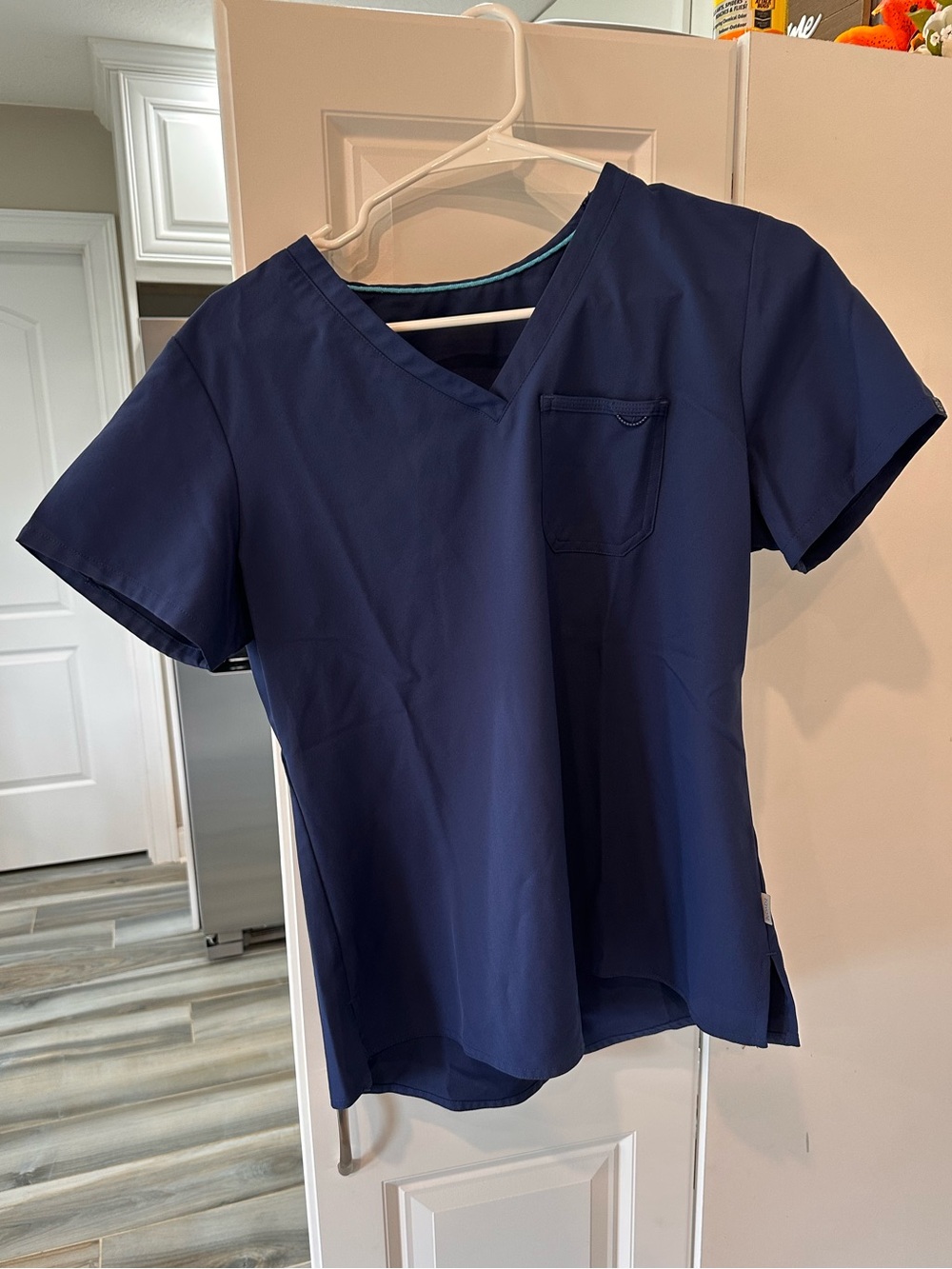Navy Zavate Scrub Top Medium